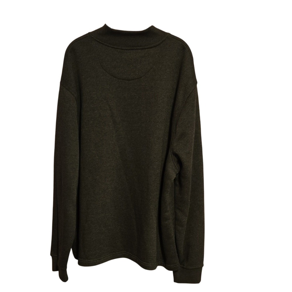 George Mens 2XL Dark Gray Quarter Zip Pullover Sweatshirt Long Sleeve - Picture 4 of 4